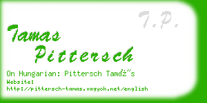 tamas pittersch business card